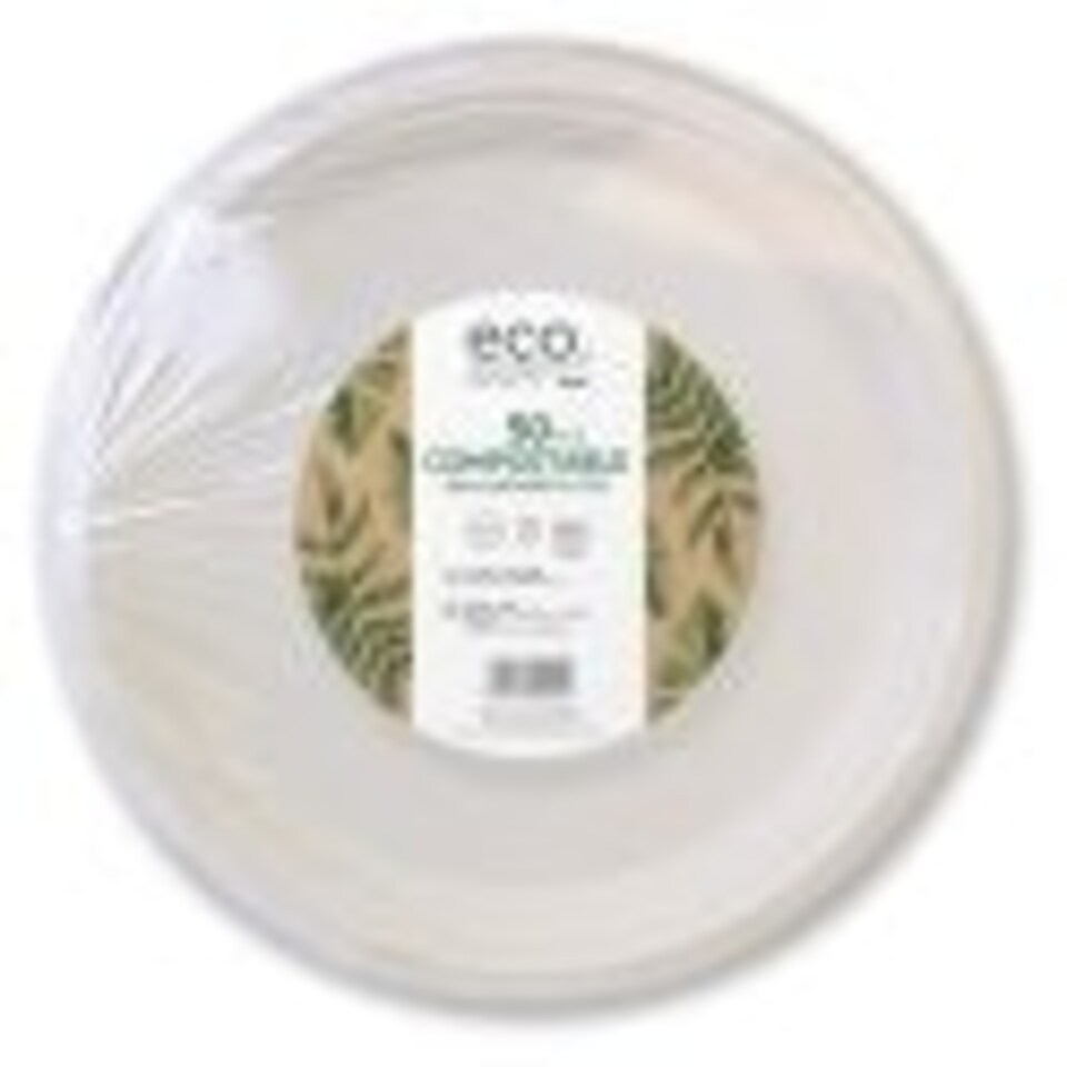 Jena Eco 50 Compostable 26cm Bagasse Plates N/A