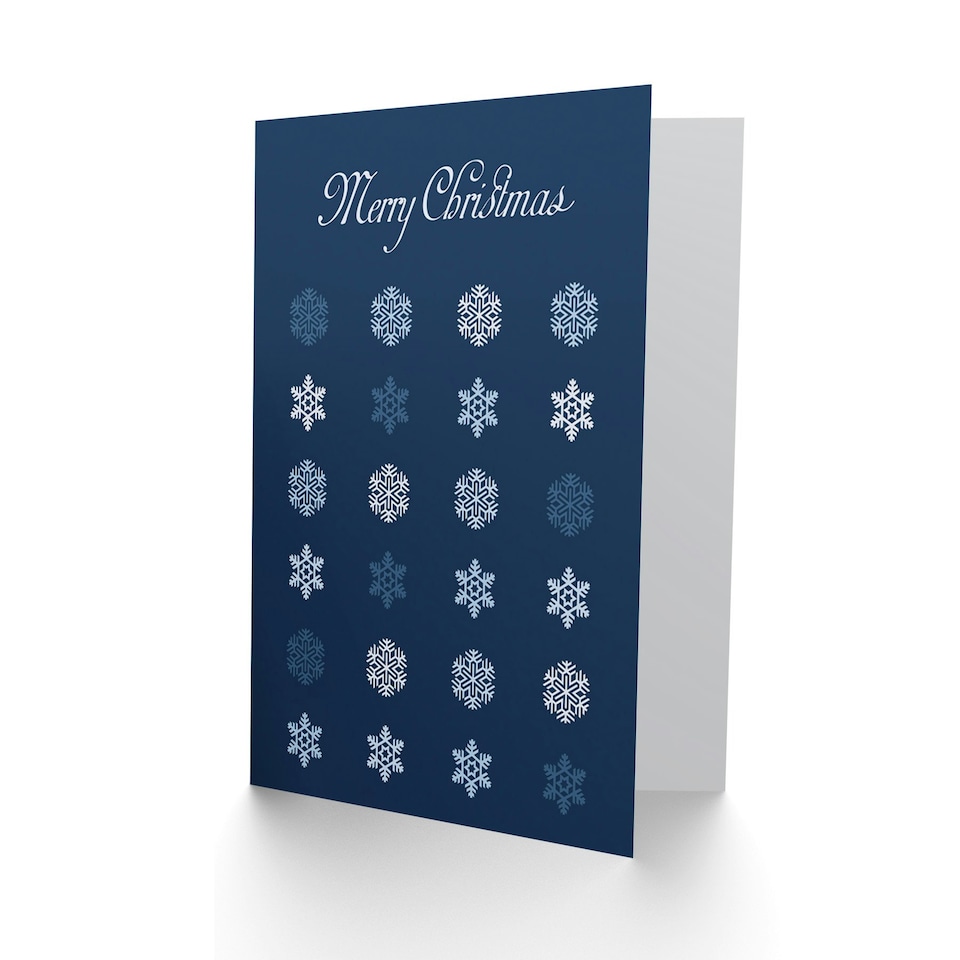image 1 of Xmas Snowflake Line Design Christmas Card