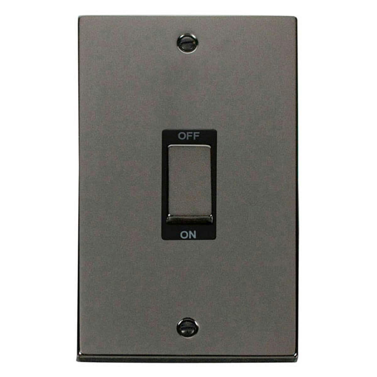 SE HOME Black Nickel 2 Gang Ingot Size 45A Switch Black Black Nickel