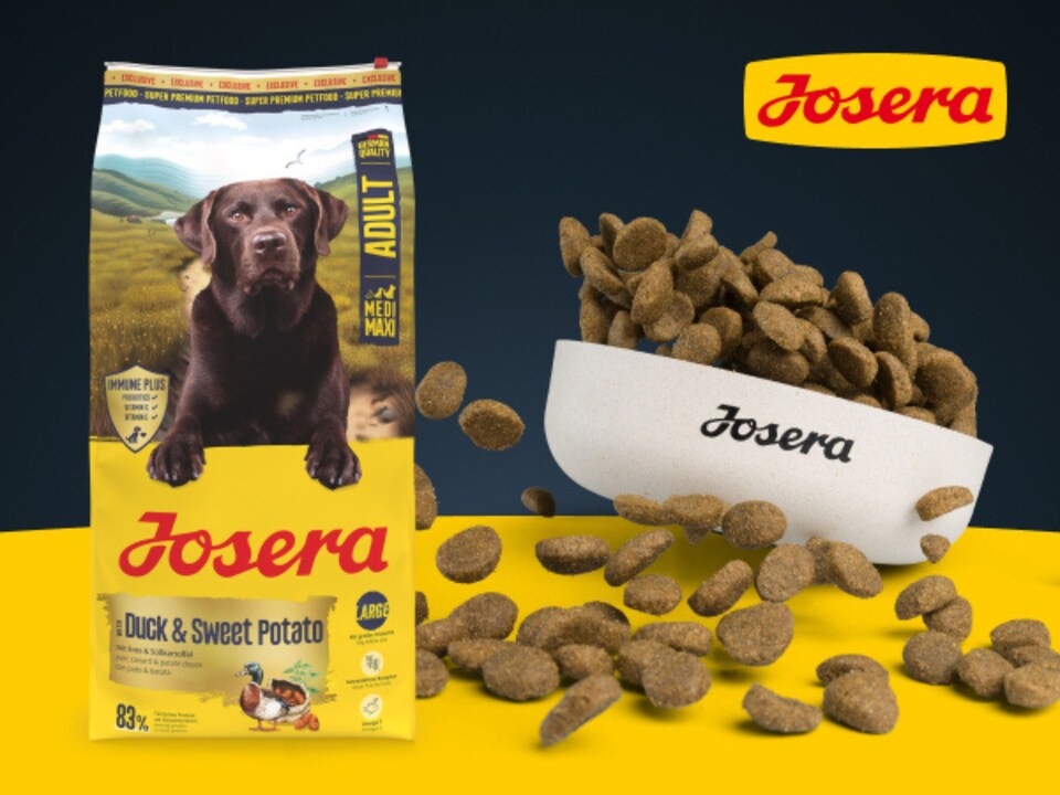 image 1 of Josera Adult Duck & Sweet Potato complete dog food | Grainfree | Medium to Large dogs | Lots of meat | Immune Plus | Omega 3 from Salmon Oil | 3kg
