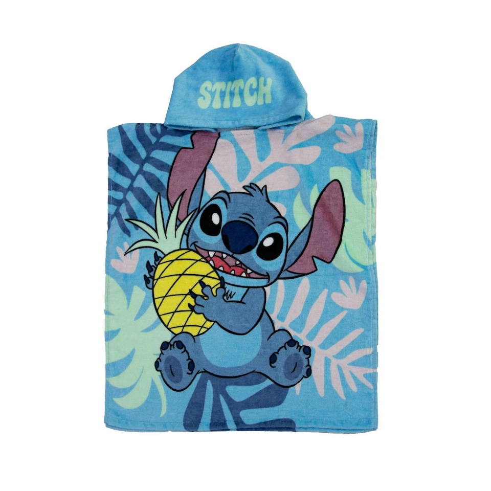 image 1 of Lilo & Stitch Paradise Hooded Towel - Blue/Yellow/Green - One Size Blue | One size