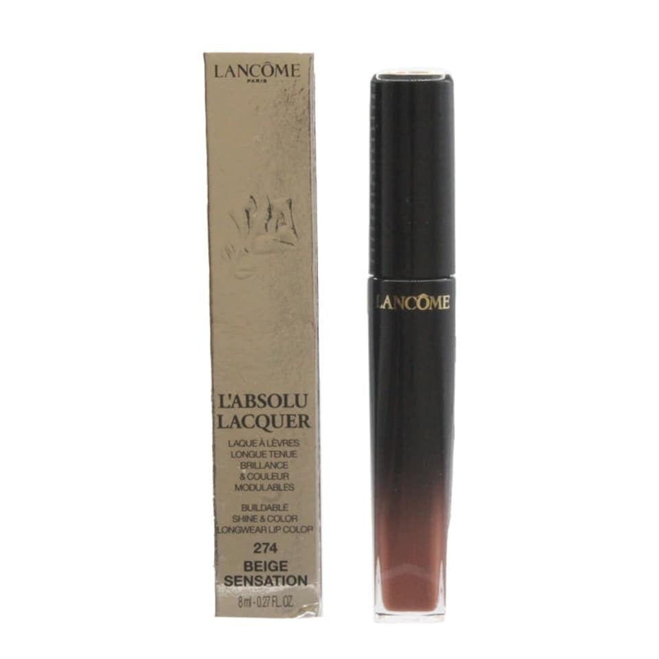 image 1 of Lancome L'Absolu Lacquer Pink Lipstick 274 Beige Sensation Pink | 274 Beige Sensation