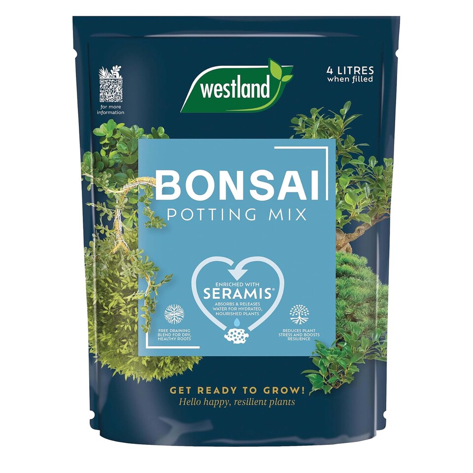 image 1 of Westland Bonsai Potting Mix 4L Free Draining Peat Free Brown Soil for Healthy Bonsai Growth & Strong Roots
