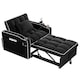 image 8 of 3-in-1 Convertible Black Sofa Bed Sleeper Chair with Adjustable Backrest, USB Charging & Cup Holder for Small Spaces Black