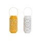 image 1 of Candleholder Home ESPRIT Yellow White Iron 15 x 15 x 33 cm (2 Units) N/A
