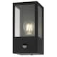 image 2 of CGC Lighting Dave PIR Black Stainless Steel Outdoor Wall Lantern E27 IP54 - Motion Sensor