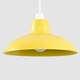 image 1 of ValueLights Pair Of Retro Style Yellow Metal Easy Fit Ceiling Pendant Light Shades