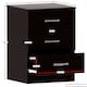 image 3 of Vida Designs Riano 3 Piece Bedroom Set (3 Drawer Bedside Chest, 5 Drawer Chest, 3 Door Wardrobe), Black (5)