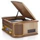 image 2 of Denver 9-in-1 Retro Vintage DAB Bluetooth Wooden Radio Record Player - MRD-51BT | Brown | Light Wood