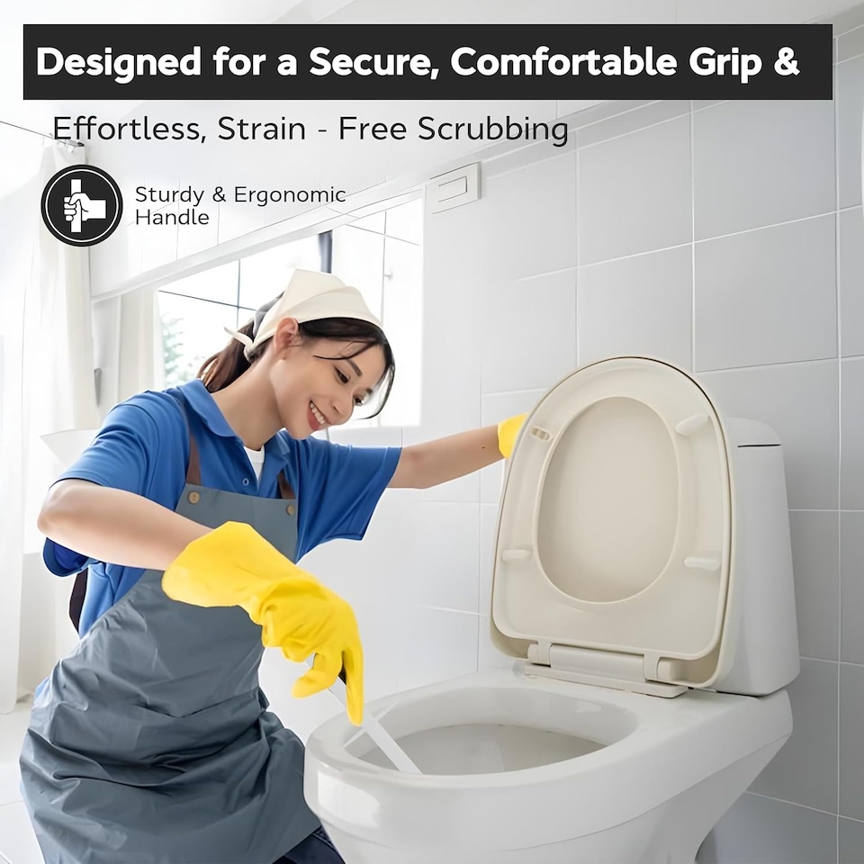 image 1 of Blue Canyon BodanToilet Brush with Ventilated Holder and 12L Compact Swing Lid Waste Bin White