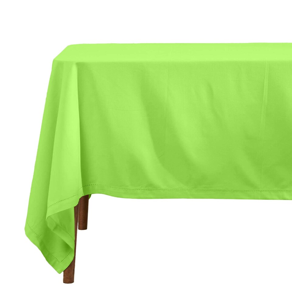 image 1 of Homescapes Lime Green Tablecloth - 178 x 300 cm | Green