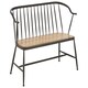 image 3 of Interiors By Premier Stylish Ash Wood And Metal Bench Chair, Industrial Dining Bench Chair, Versatile Livingroom Bench Chair Black