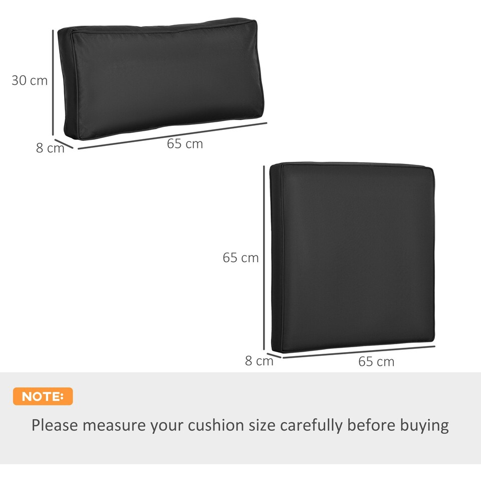 image 1 of Outsunny Replacement Cushions for Outdoor Furniture Garden Seat Cushion Pad