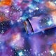 image 2 of Rasch Cosmic Space Wallpaper - Blue/Purple - 32.8ft x 21in Blue