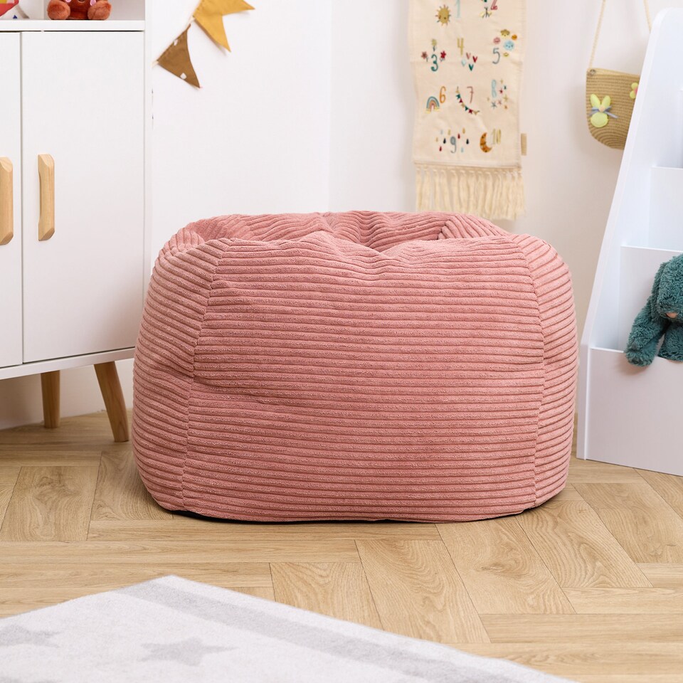 image 1 of Kids High Rest Beanbag Corduroy Dawn Pink | Pink | Dawn Pink | 1