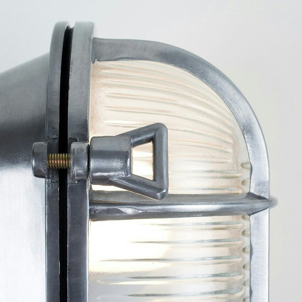 image 1 of ValueLights Bow Nautical Brushed Chrome Bulkhead Light & Bulb Chrome