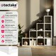 image 2 of Bookshelf Talisa - 10 shelving compartments in cube design White