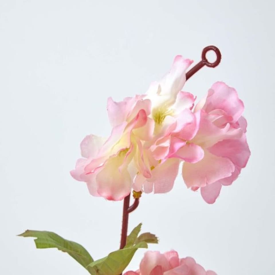 image 1 of Homescapes Set of 3 Cream, Cerise and Pink Artificial Blossom Flower Garlands, 5 Ft