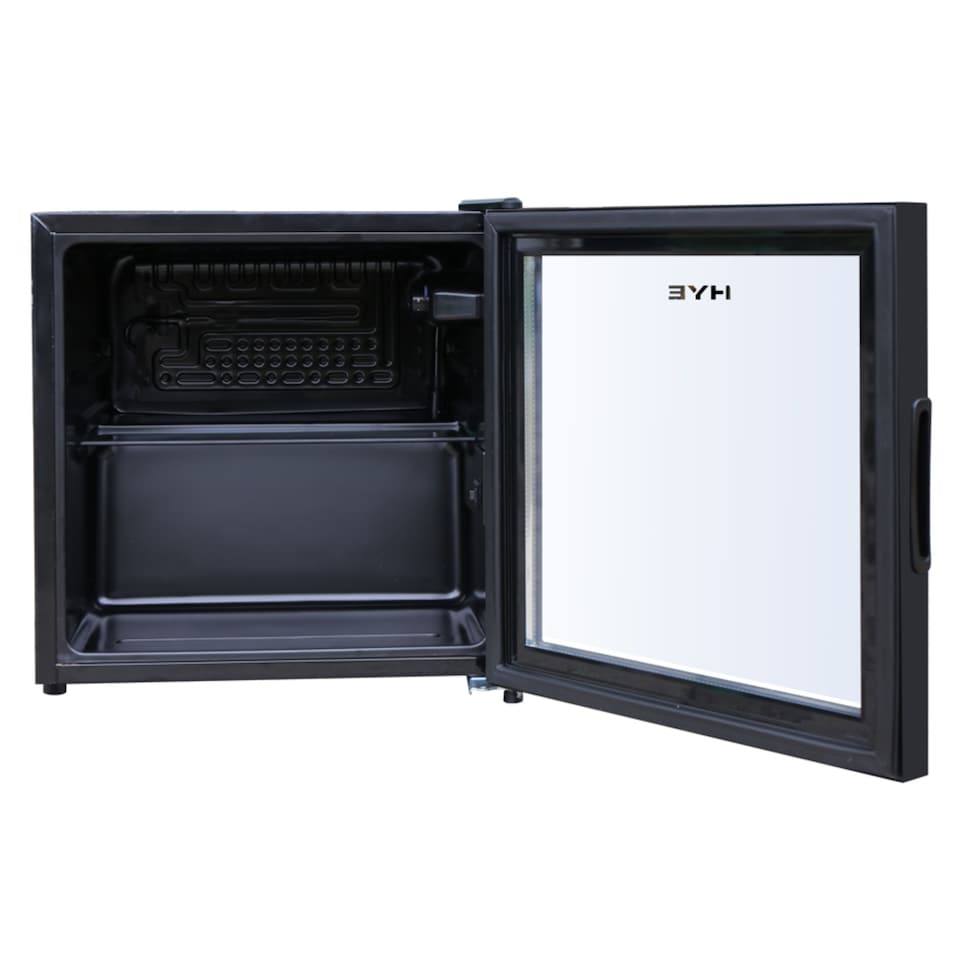 image 1 of HYE 46 Litre Mini Fridge Table Top Quiet Drinks Fridge - Black RF01DF46B23