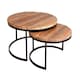 image 1 of Codd Set of 2 Coffee Tables Railway Sleeper Wood Brown