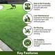 image 3 of Emerald 40mm Artificial Grass, Premium Quality Artificial Grass, 8 Years Warranty, Realistic Fake Grass, Plush Artificial Grass Green | 4m(13'1") X 2m(6'6")-8m²
