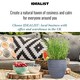 image 8 of Plaited Style Grey Round Garden Planter, Outdoor Plant Pot D24 H23 cm, 10.4 ltrs Cap.