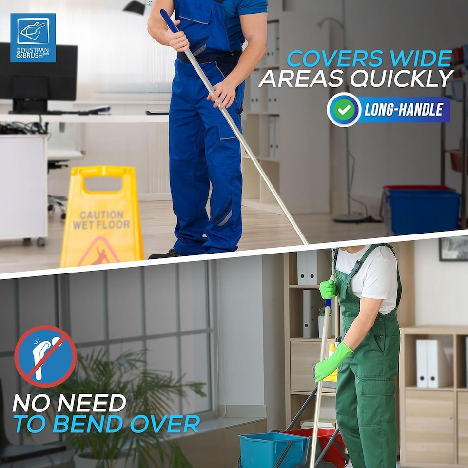 image 1 of Colour-Coded Aluminium Mop & Broom Handle 120cm Universal Screw Fit