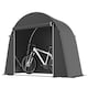 image 2 of Outsunny 8 x 4 ft Garden Storage Shed Tent, Waterproof Bike Tent with Roll-up Zipper Door and Galvanised Metal Frame, Outdoor Portable Shed Storage Shelter for Bike, Garden Tools | Grey