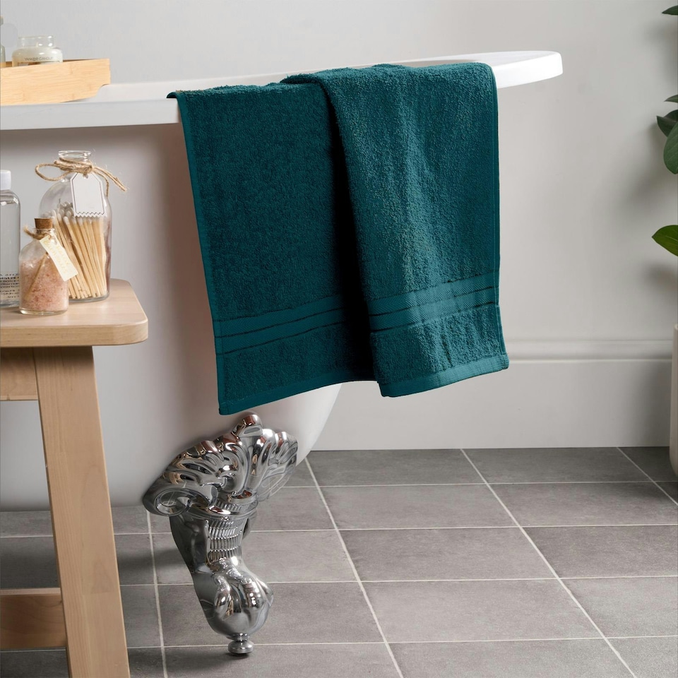 image 1 of OHS Soft Luxury 100% Cotton 500GSM Bathroom Hand Towel, 50x80cm - Dark Teal