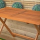 image 4 of Windermere Outdoor 6 Person Folding Rectangular Wooden Table