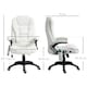 image 7 of Vinsetto Office Chair w/ Heating Massage Points Relaxing Reclining White