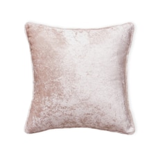 BHS Crushed Velvet Cushion, Pink Pink | Blush
