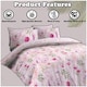 image 5 of VELVETIO Samantha Complete Duvet Cover Set with Fitted Sheet Breathable Bedding Quilt