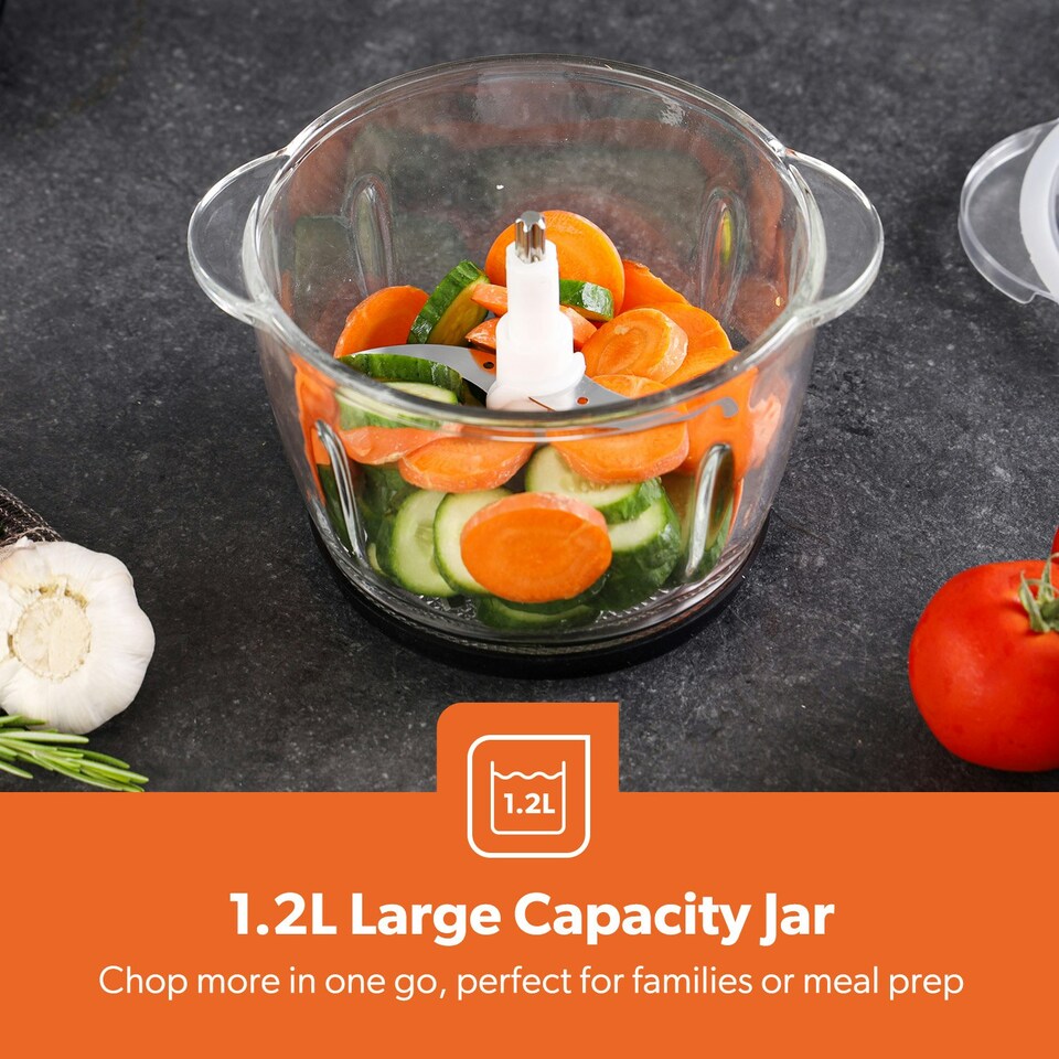 image 1 of GEEPAS 400W Mini Food Processor Black