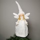 image 6 of 35cm Premier Christmas Tree Top Angel Decoration in White