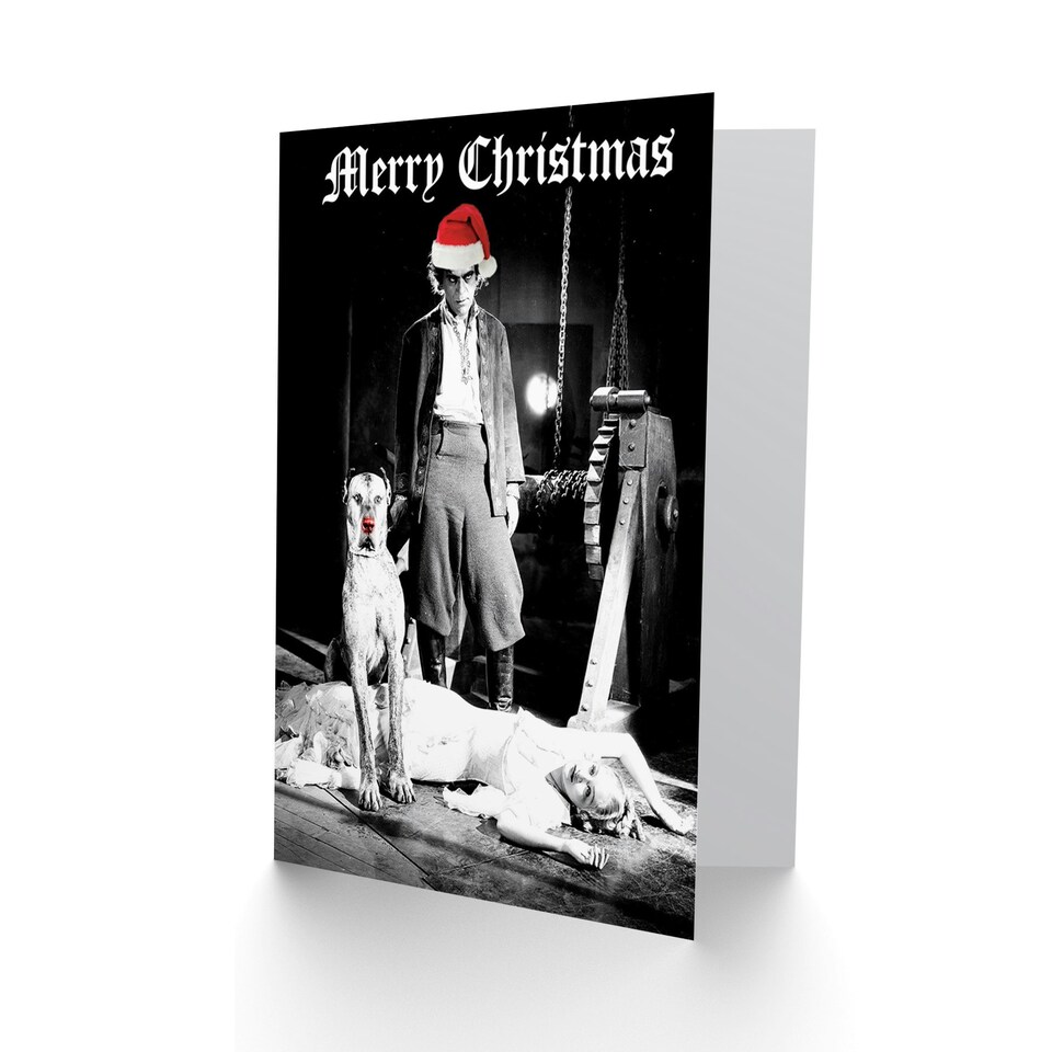 image 1 of Xmas Karloff Baron Berghman Horror Fun Christmas Card