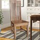 image 2 of Geneva Long Back Solid Seat Chair (Set of 2) - Mango Wood - Light Finish Brown