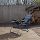 image 2 of Set of 2 Luxury Padded Multi Position Zero Gravity Garden Relaxer Chair Lounger in Grey & Black