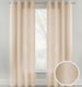 image 1 of Pair of Crete Natural Luxury Linen Look Sheer Panels with Eyelet Header 183 CM
