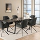 image 5 of Amble Extending Dining Table with Black Marble Melamine Top & Black Legs 160-220