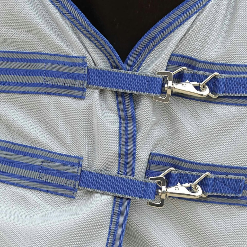 image 1 of Weatherbeeta Comfitec Airflow II Detachable Neck Horse Turnout Rug - Grey/Blue - 5´