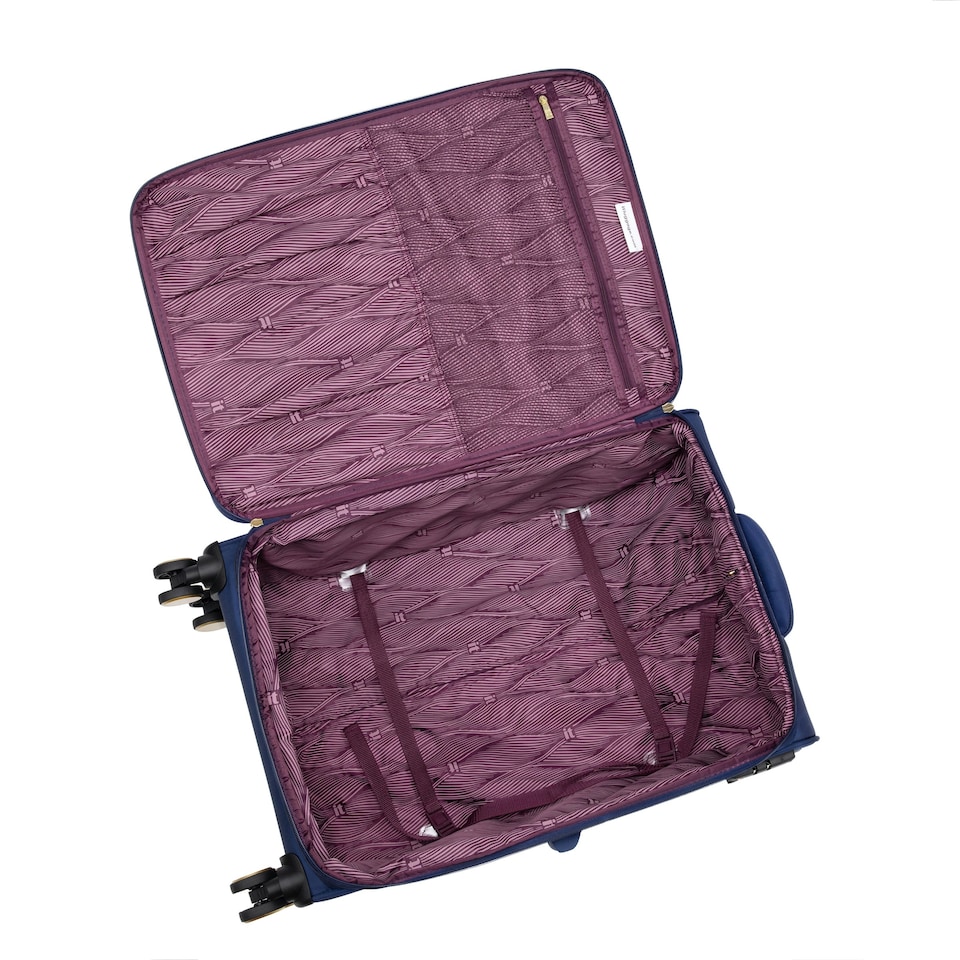 image 1 of IT Luggage Glimmering Ocean Cavern Expandable Medium Suitcase with TSA Lock Blue | Medium
