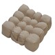 image 2 of Quilted Button Seat Pad Cushion Booster 100% Cotton Cover 45cm Square Black