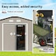 image 4 of Outsunny 13 x 11ft Garden Shed Storage with Foundation Kit & Vents Light Grey