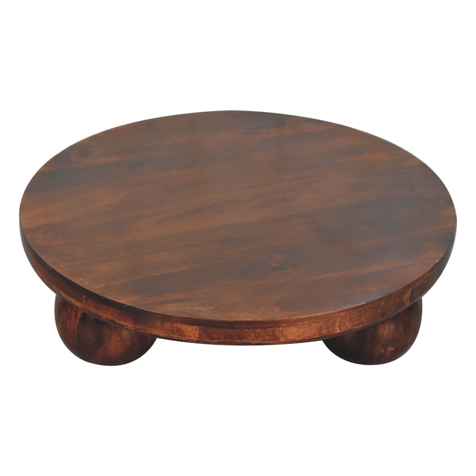 image 1 of Artisan Furniture Solid Wood California Walnut Central Table with Ball Feet