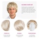 image 2 of Pack of 1 Short Male Wig - Blonde Cream | One Size