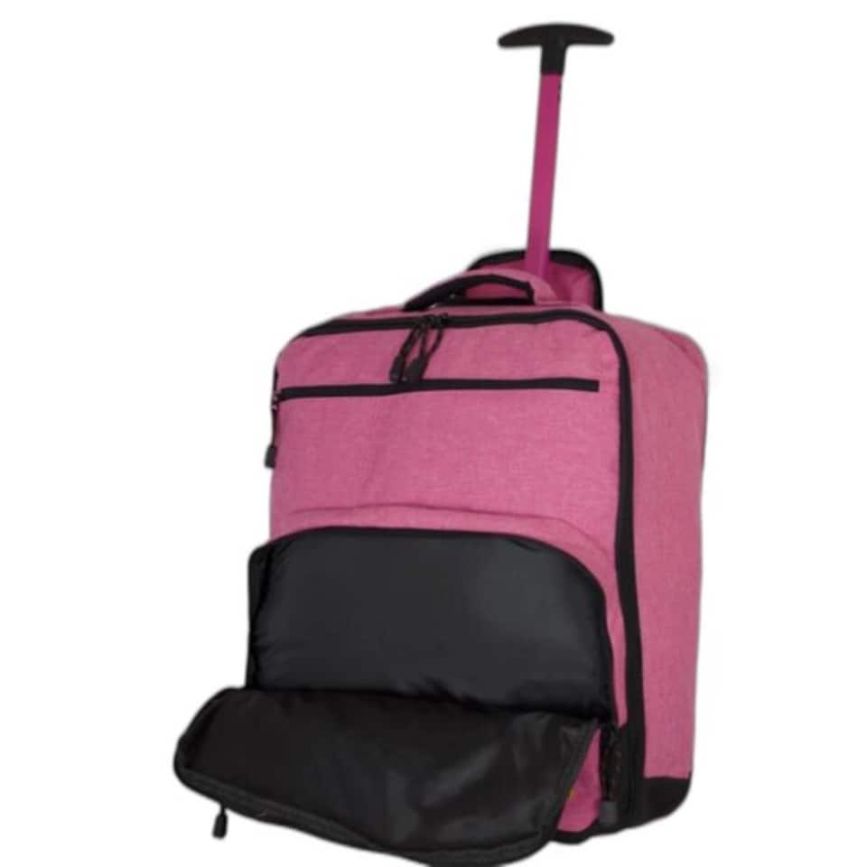 image 1 of Telescopic Handle Carry-On Bags - Pink