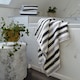 image 4 of Cali Striped Hand Towel 50 x 85cm 100% Cotton - Grey
