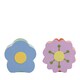 image 1 of Raspberry Blossom Set of 2 Candle Holders Multi