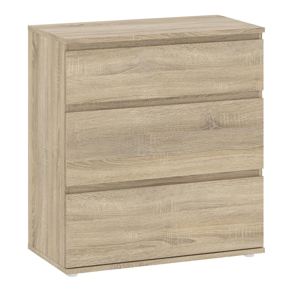 image 1 of Nova Chest of 3 Drawers in Oak